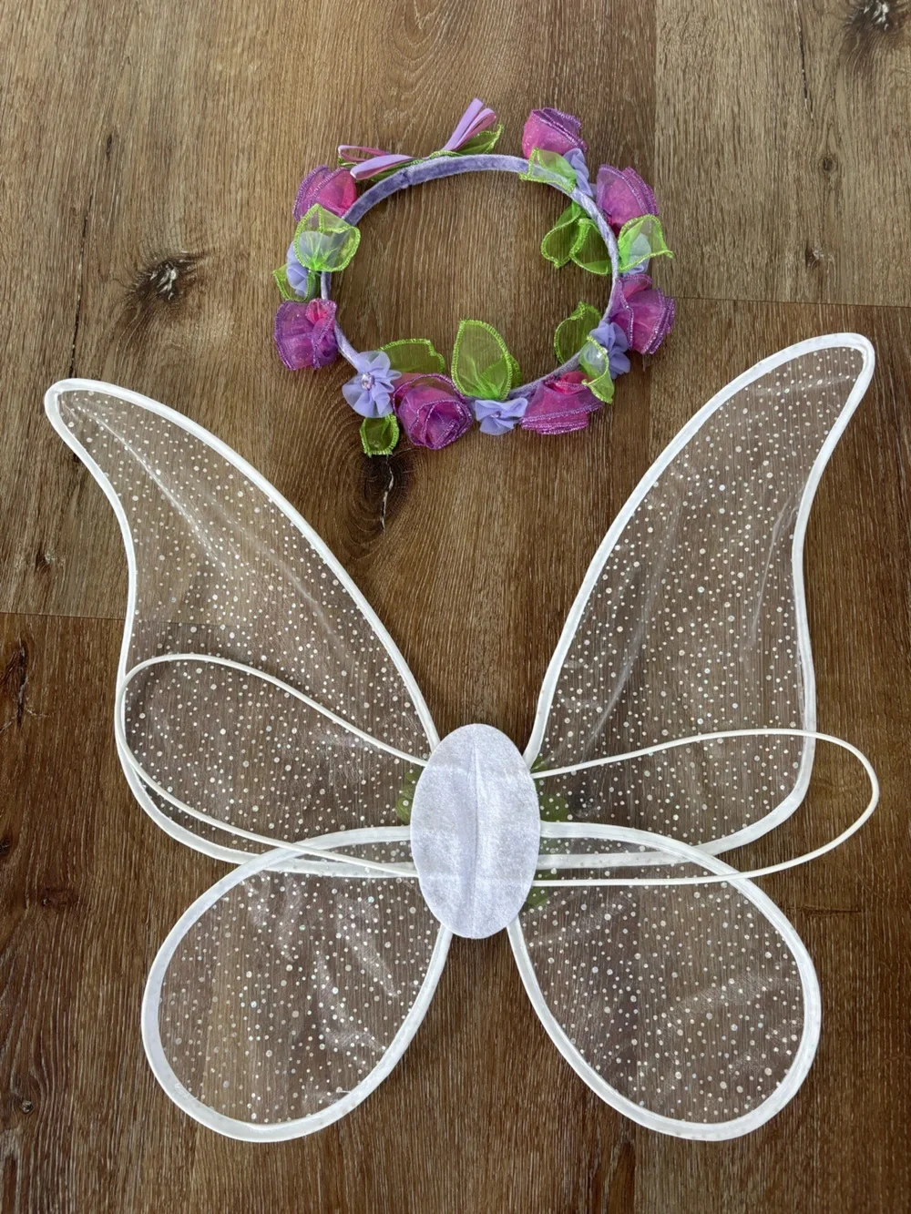 Gabby’s Dollhouse Kitty Fairy Costume Dress with Wings and Head Pieces Sz:4